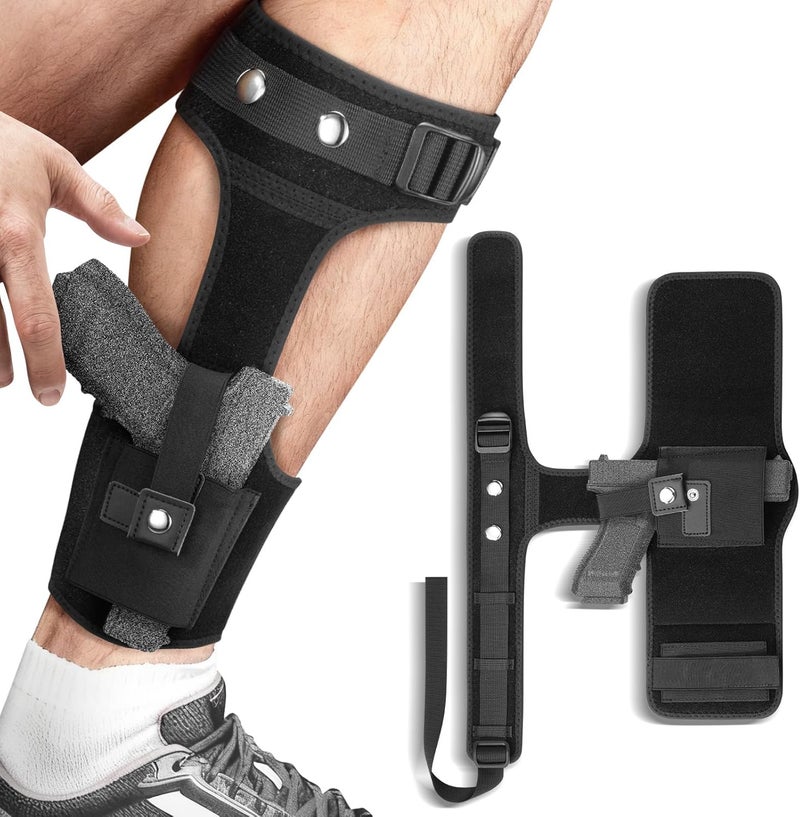 EZshoot Ankle Holster with Magazine Pocket, Tight-Fitting Deep Concealment Gun Holster Compatible with Glock 43 26 19, SIG P365, Shield 9mm, Springfield,Ruger LCP, Bodyguard 380 and Similar Guns - Image 1